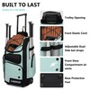 LARIPOP Rolling Baseball Bag Wheeled Softball Backpack, 55L Bat Bag