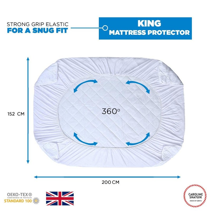 Caroline Shatuik Mattress Protector King Size Mattress Cover Fitted Extra