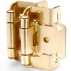 DecoBasics 20 Pack 1/2" Overlay Brushed Gold Cabinet Hinges for