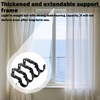 ZXNJA Set of 4 black curtain rods bracket, curtain rod