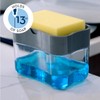 EZONEDEAL Kitchen Dish Soap Dispenser and Sponge Holder for Sink