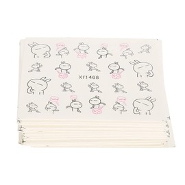 50 Sheets Nail Art Stickers, Mixed Flower, Butterfly, Cartoon Nail Art Water Transfer Stickers, Nail DIY Stickers for Nails Design Decor (XF)