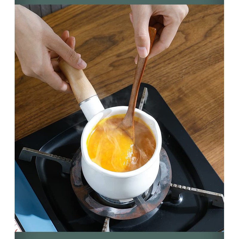 YumCute Home Enamel Milk Pan, Mini Butter Warmer 4 Inch