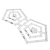 Quilting Ruler, Double Pentagon Quilting Rulers Transparent Acrylic Patchwork Sewing