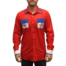 Roy Munson Bowling Shirt - Mens Large Red