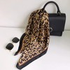 YSDYY 2 pieces leopard print square scarf, retro printed silk