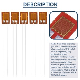 DAOKAI 10 Pcs BF120-3AA 120ohm High Precision Pressure Resistance Foil Strain Gauge for Pressure Sensor, Load Cell with 20 Pcs Strain Gauge Terminal