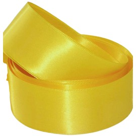 Yellow Satin Ribbon - 50mm Wide - 3 Meters - Many Colours - BUY 3 & Get 1 Free