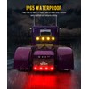 Partsam 2Pcs 4 Inch Round LED Trailer Lights Yellow/Amber Lotus