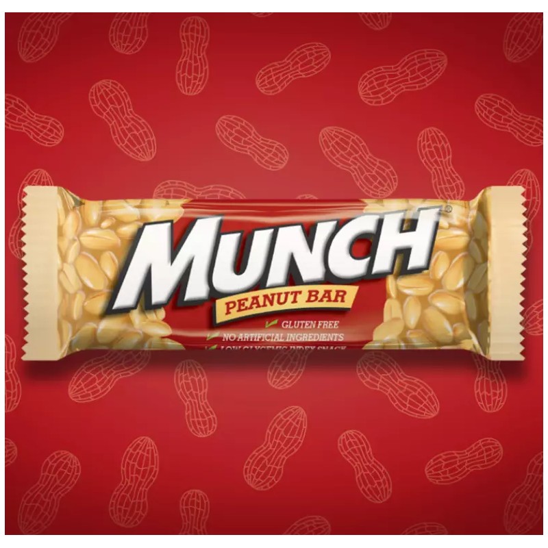 MUNCH Peanut Bar Singles Size 1.42-Ounce Bar 36-Count Box
