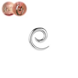 BodyAce Stainless Steel Ear Weights Gauges, Spiral Earrings Expander Snail Twist Ear Plugs, Earring Stretching Tapers Ear Gauge 2/4/6/8/10g Piercings Jewelry (2.5mm)