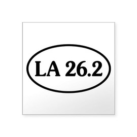 CafePress Los Angeles Marathon 26.2 Oval Sticker Square Bumper Sticker Car Decal