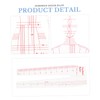 Gatuida 1 Set Fashion Drawing Template Ruler for Clothing Measurement