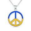 Seiyang Collar con signo de paz de plata de ley