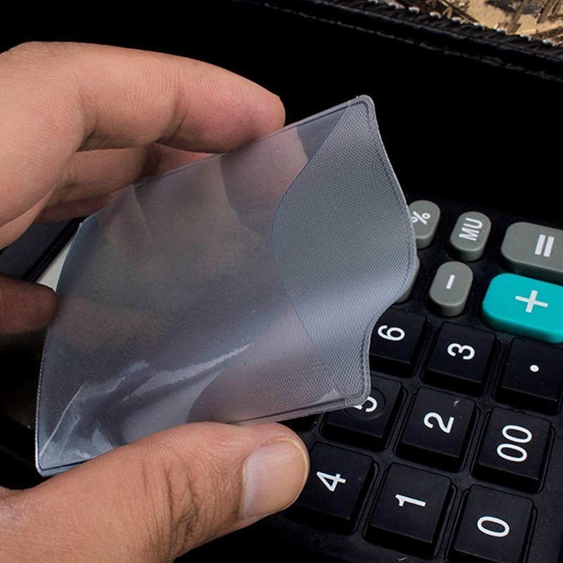 Card Case, Set of 20, Horizontal Insert, Transparent, Thin, Lightweight,