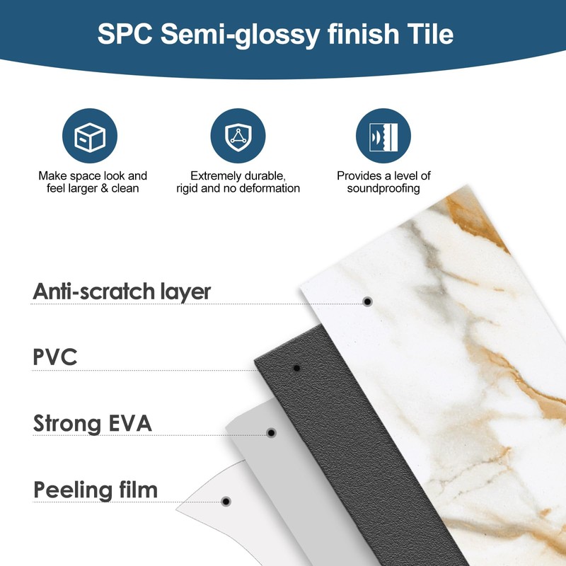 Yipscazo Peel and Stick backsplash 3 x 6 Inches 3D