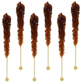 Fruidles Rock Candy Lollipops Pops Candy Suckers, Color and Flavor Assortment, Individually Wrapped, 6.5" (Maple, 6-Pack)