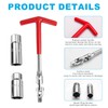 pwkauka 3Pcs Spark Plug Socket Wrench Set T-Handle, Universal 5/8"