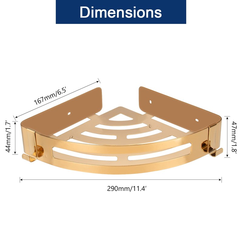 NearMoon Bathroom Corner Shelf Shower Caddy 2 Pack, No Drill,