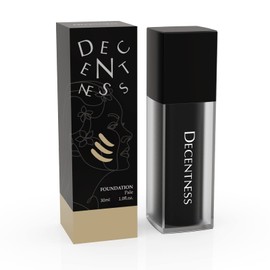 DECENTNESS Flawless Finish Foundation Full Coverage,Matte Creamy Natural,Minimizes Pores And Imperfections,10+ Hour Wear Long Lasting,1.0 fl.oz/30ml(Pale)