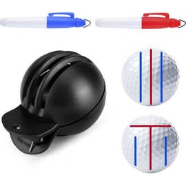 Fade-Resistant Golf Ball Liner, 1 Alignment Tool with 2 Golf Ball Stamp Markers, Advanced Design Ball Marking Tool | Golf Ball Alignment with Effortless Marking for Golf On-Course Accessories