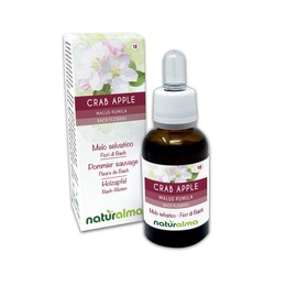 Crab Apple or Crab Apple (Malus Pumila) Bach Flowers Naturalma No. 10 Drops 30 ml Alcohol-Free Liquid Extract Flower Essences Vegan and Alcohol-Free