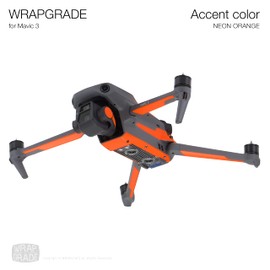 WRAPGRADE Partial Skin Stickers for DJI Mavic 3 Pro Accent Color (NEON Orange)