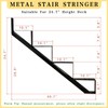 2 Packs Metal Stair Step Stringers, 4 Step Steel Riser