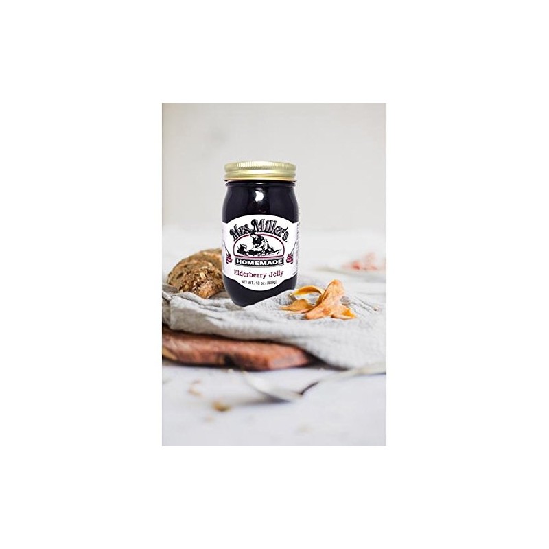 HUGE 18 oz Mrs. Miller's Elderberry Jelly - Pack of