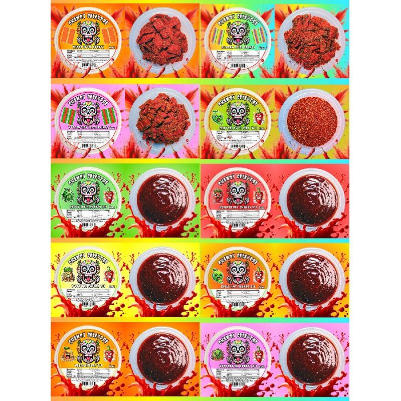 Strawberry Sour Belts Chamoy 4oz Jar Spicy Candy Snack mexican