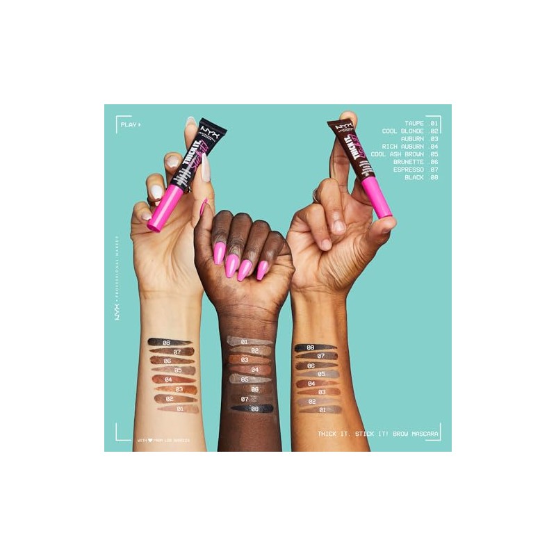 NYX Professional Makeup, Thick It Stick It! Gel de cejas