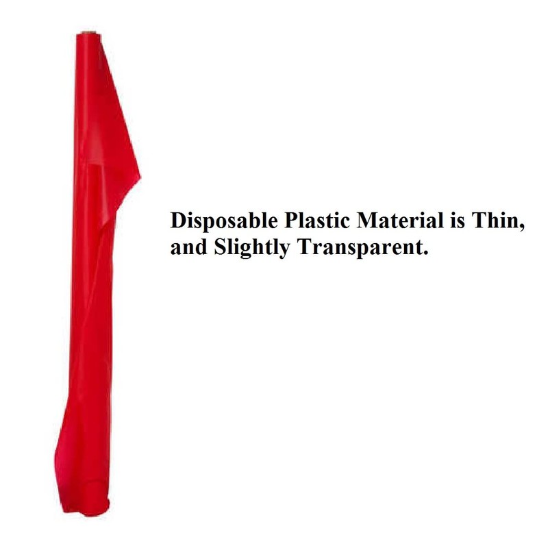 Solid Red Printed Christmas Tablecloth Party Roll 100-Ft x 40"