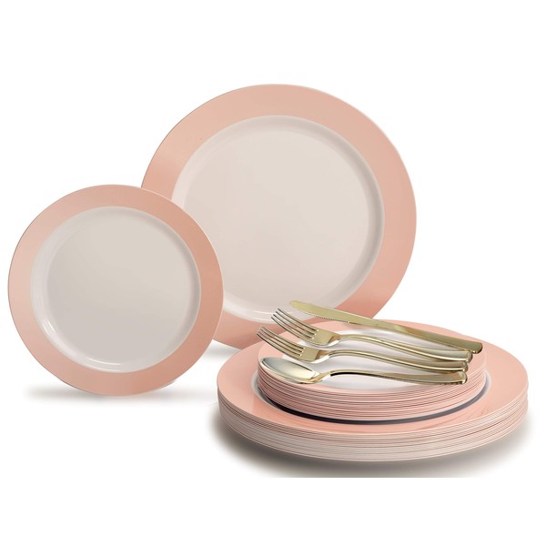 " OCCASIONS" 150 Piece set (25 Guests)-Wedding Plastic Plates &