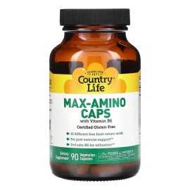 Aminocidos Country Life Max Amino 90 Cpsulas Sin Sabor Deporte                                                                                        