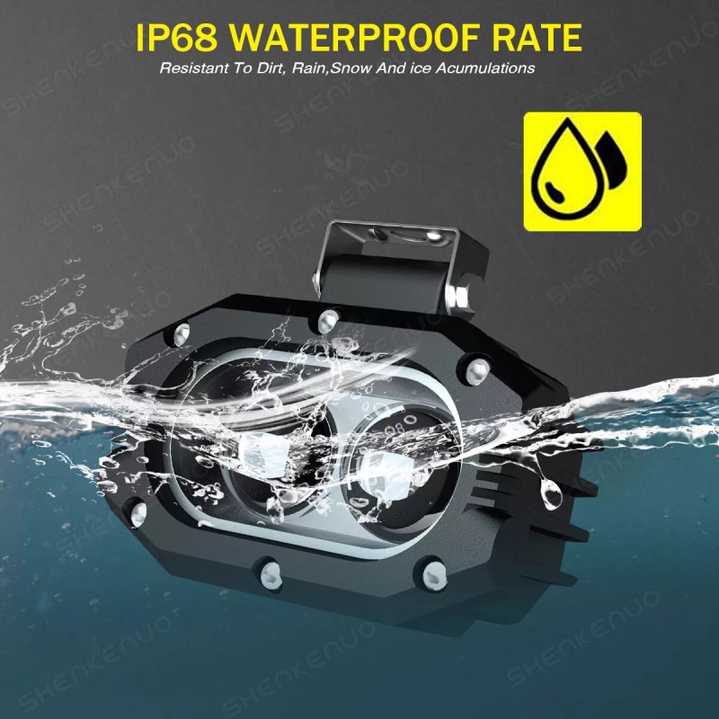 SHENKENUO 4P 4'' LED Head Lamp for Caterpillar Skid Steers