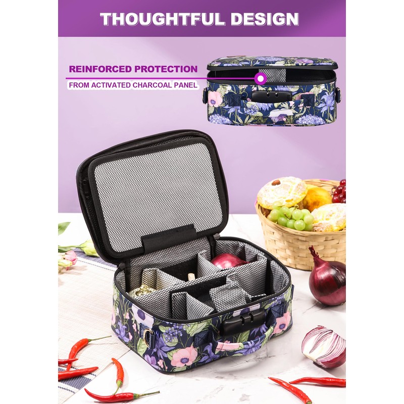 MAICHENG Smell Proof Bag With Combination Lock, Large Stash Box,
