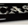 Cash $ Money Car Tag Engraved Gloss Black Silver Etched