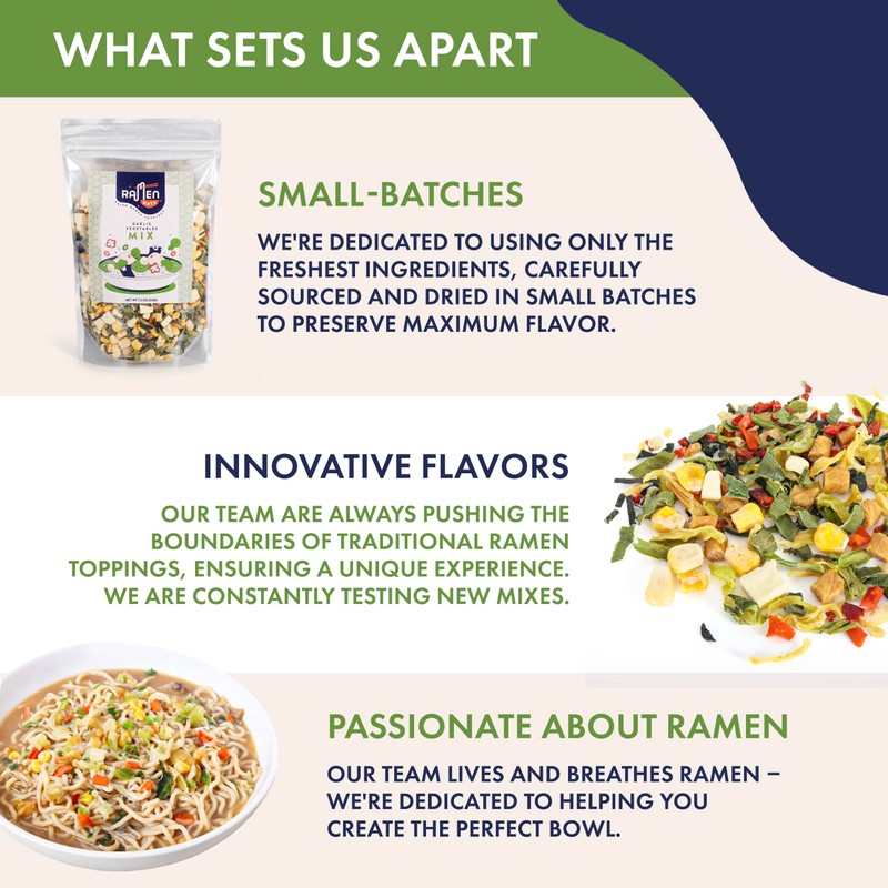 Ramen Eats Garlic Tofu Vegetables Dried Ramen Toppings for Noodles,
