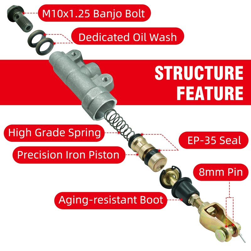 Rear Brake Master Cylinder Fit For Suzuki DR250 DR350 DR650