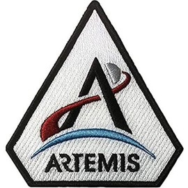 NASA Artemis Program Patch (4 Inch) Embroidered Badge (Hook & Loop) Astronaut Space Suit Souvenir Emblem