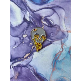 Unbranded  Skull Pizza Enamel Pin