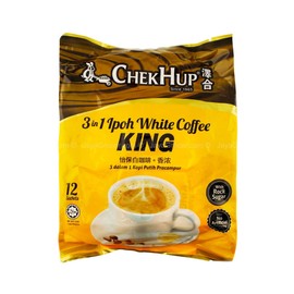Chek Hup 3 in 1 Ipoh White Coffee King With Rock Sugar 12 Sachets ( 10 Pack )