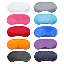 Sleeping Mask 30 Pieces Multicoloured Eye Mask Cover Lightweight Blindfold Sleeping Mask with Nose Pad and Elastic Straps for Women Men Travel Sleep 10 Colours