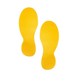 Durable Floor Marking Foot Shape (self-Adhesive Marking feet, 5 Pairs) RAL 1003 Signal Yellow, 172704