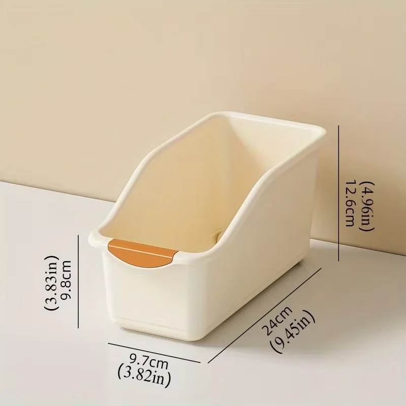 Stackable Storage Organizer Bins, Curved Space-Saving Plastic Storage Boxes for