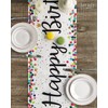 Letjolt Happy Birthday Table Runner 72 Inches White Table Runner