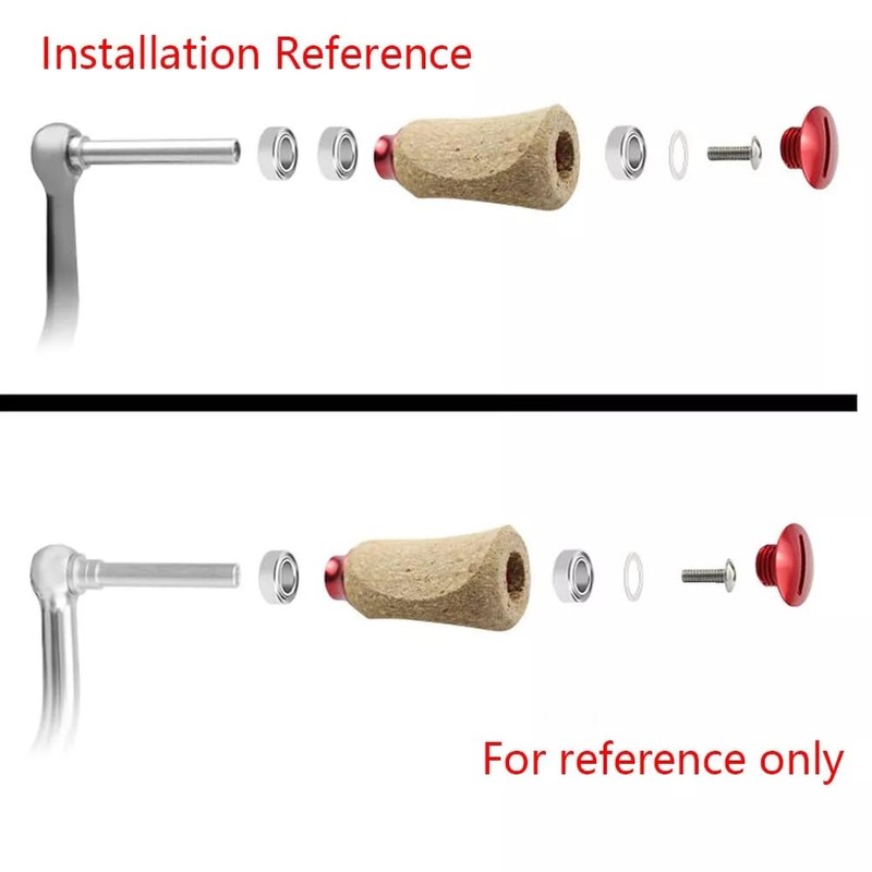 UCCKEYI Spincasting Reel Handle Knob Soft Rubber Cork Spinning Baitcasting