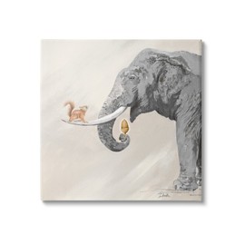 Stupell Industries Fun Elephant And Squirrel Acorn Animals Canvas Wall Art, Design by Patricia Pinto