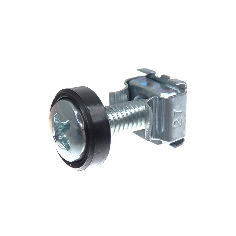 SECCARO 20 x M6 Rack Mount Cage Nuts Zinc Plated
