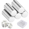 VZU 50pcs Mini Magnets 10 x 2 mm with Storage